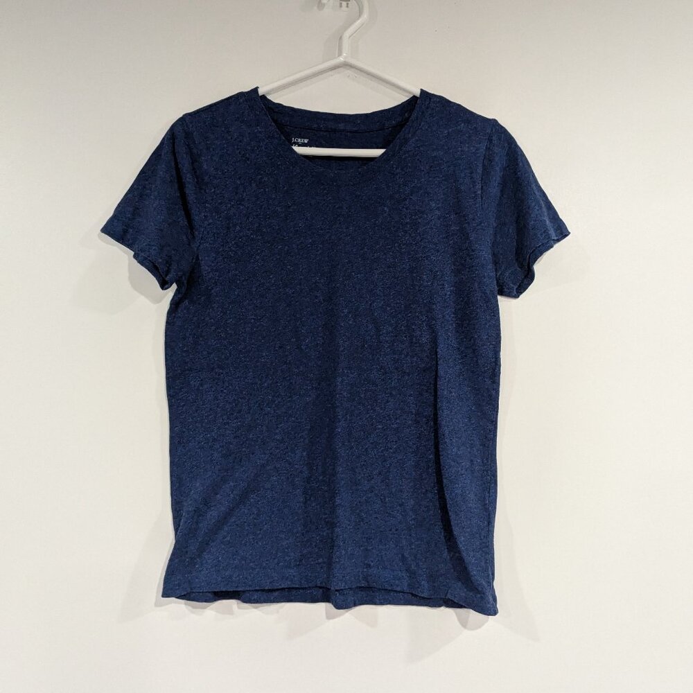 *3/$10* J. Crew Factory Girlfriend Tee Heathered Navy Size Small